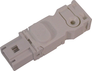 Buchsenteil LX-BU-2 weiss mit Zugentlastung